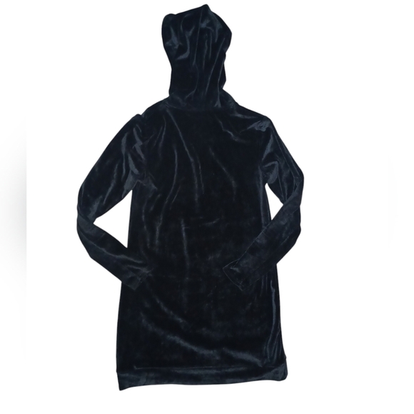 Bebe Black Hooded Sleepwear Dress with Pink Accents size medium Y2K vibes - Picture 3 of 4